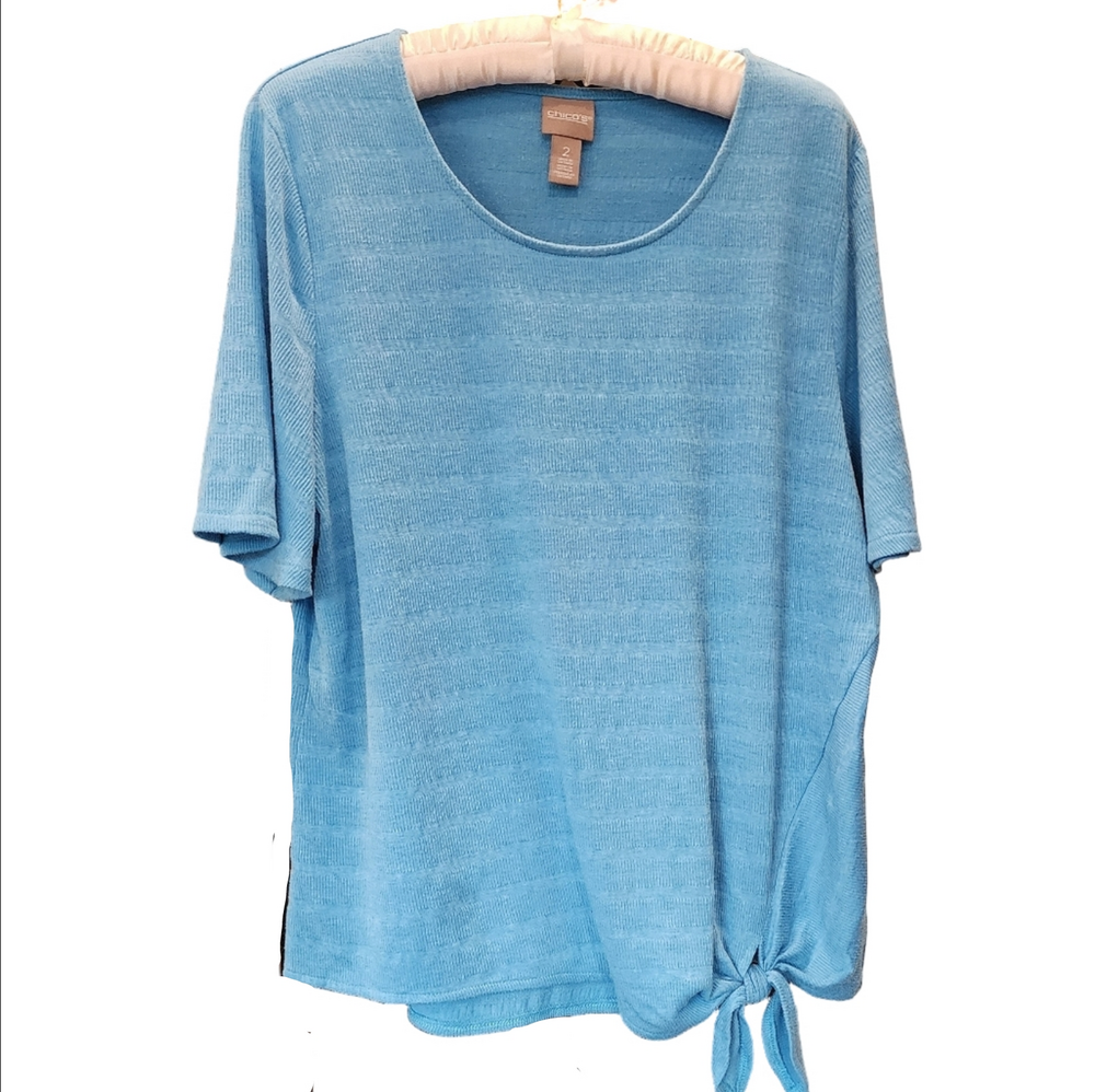 CHICO'S SHORT SLEEVE PULLOVER